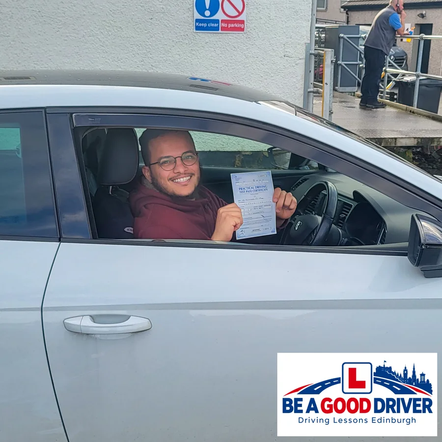 Successful learner with Adrian after passing their driving test
