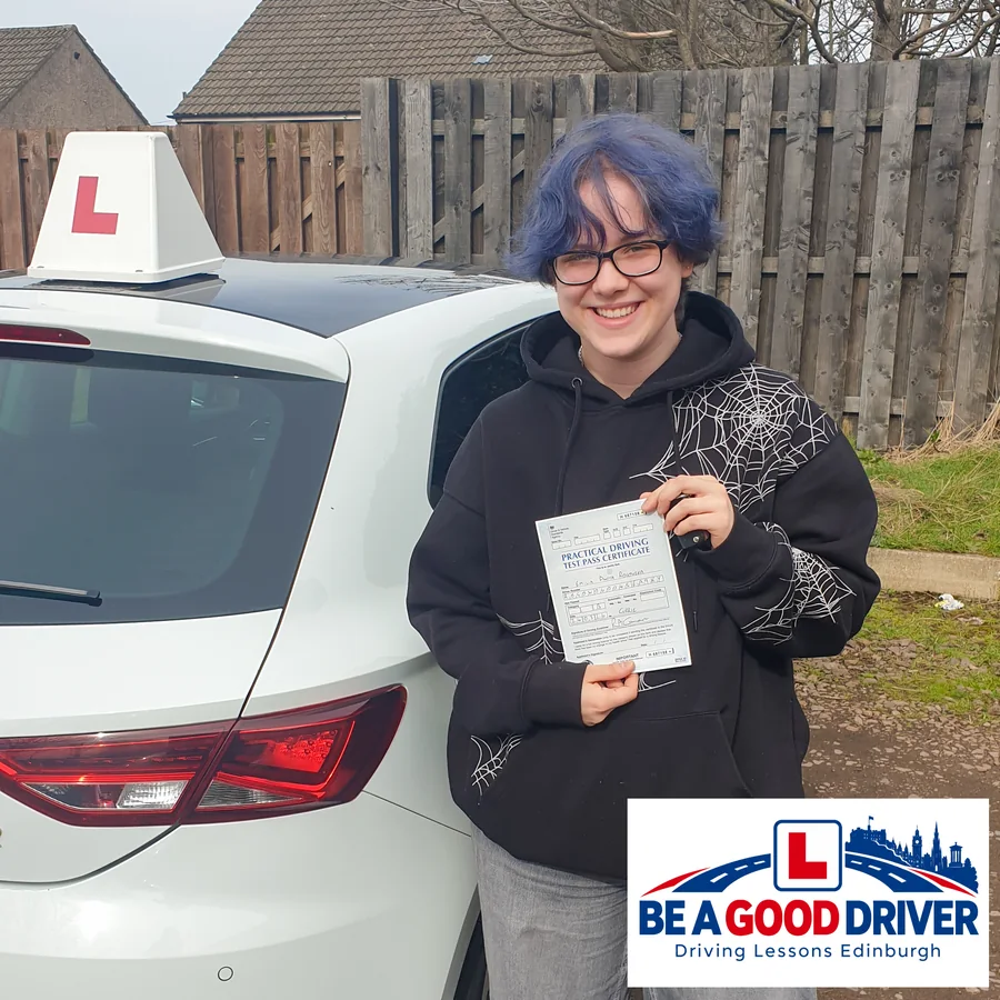 Successful learner with Adrian after passing their driving test
