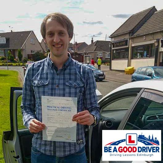 Successful learner with Adrian after passing their driving test