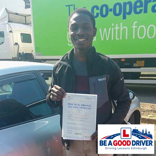 Successful learner with Adrian after passing their driving test