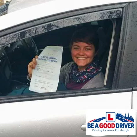 Successful learner with Adrian after passing their driving test