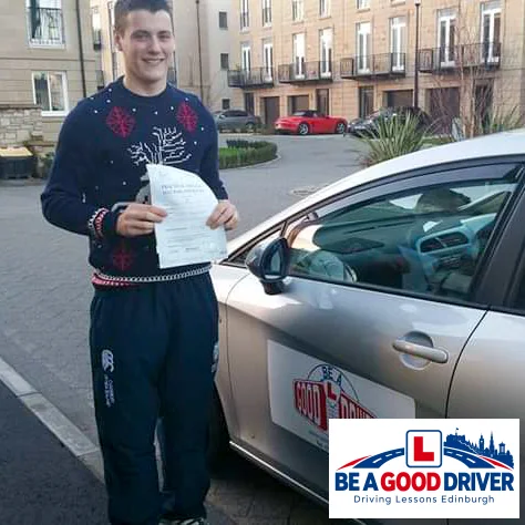 Successful learner with Adrian after passing their driving test