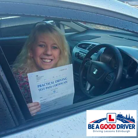 Successful learner with Adrian after passing their driving test