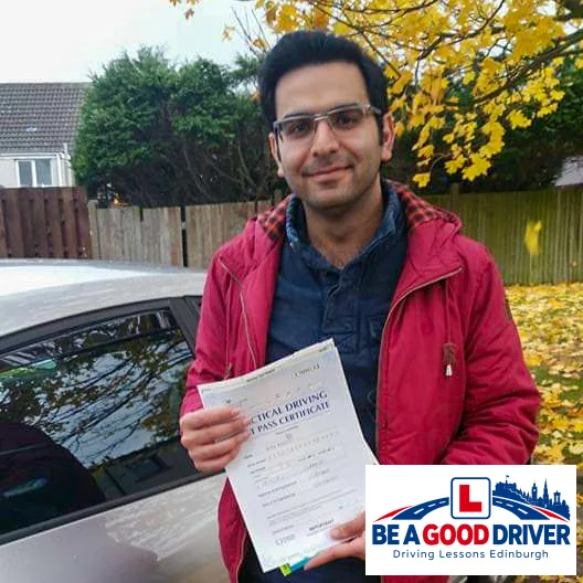 Successful learner with Adrian after passing their driving test