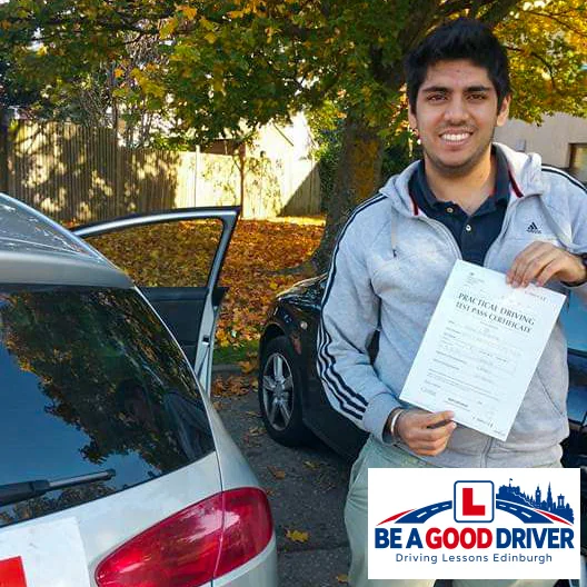 Successful learner with Adrian after passing their driving test