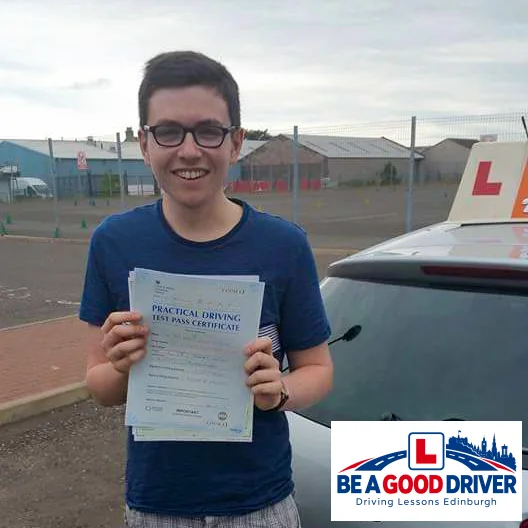 Successful learner with Adrian after passing their driving test