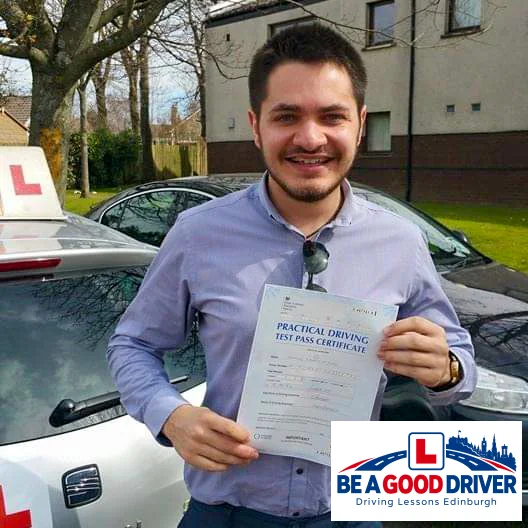 Successful learner with Adrian after passing their driving test