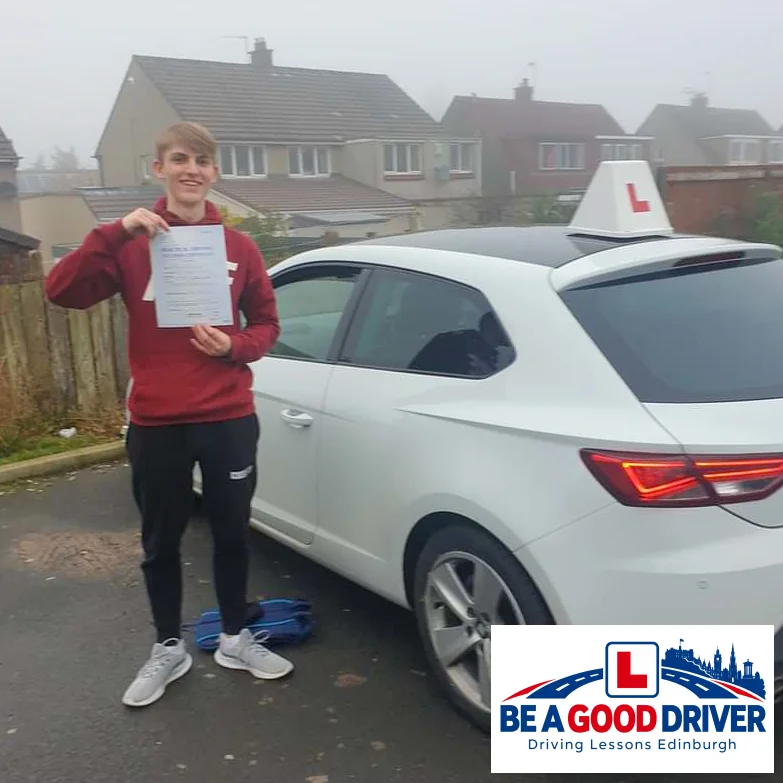 Successful learner with Adrian after passing their driving test