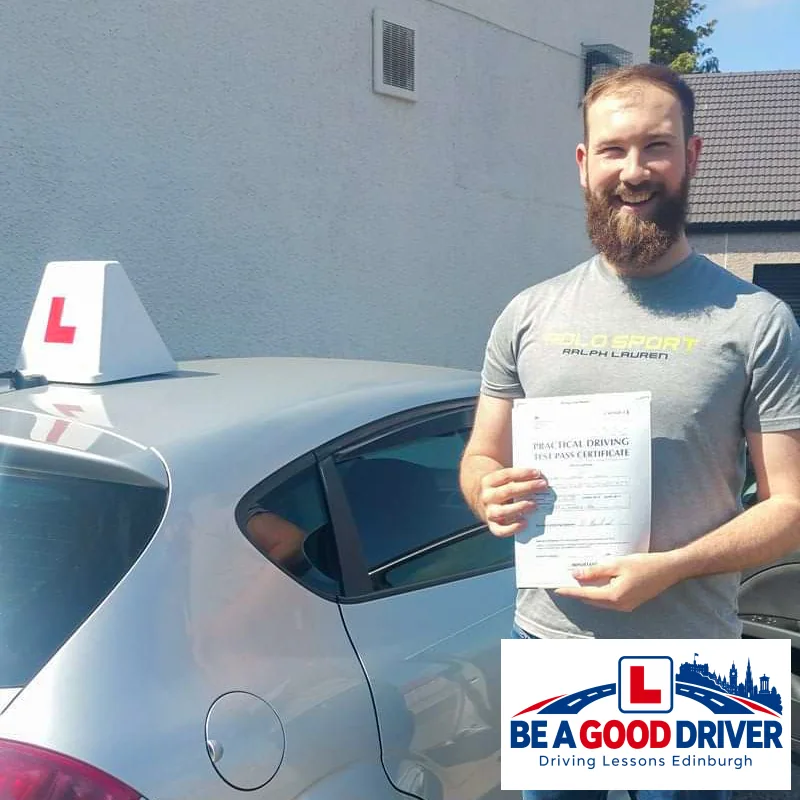 Successful learner with Adrian after passing their driving test